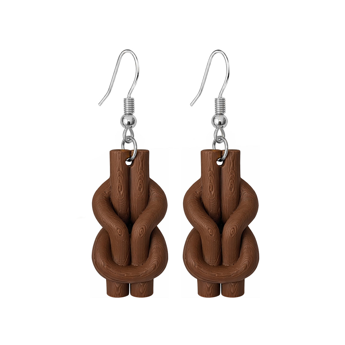 3D Print Oorbel - Twist Knoop