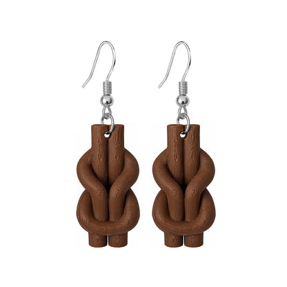 3D Print Oorbel - Twist Knoop