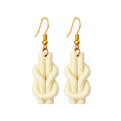 3D Print Oorbel - Twist Knoop