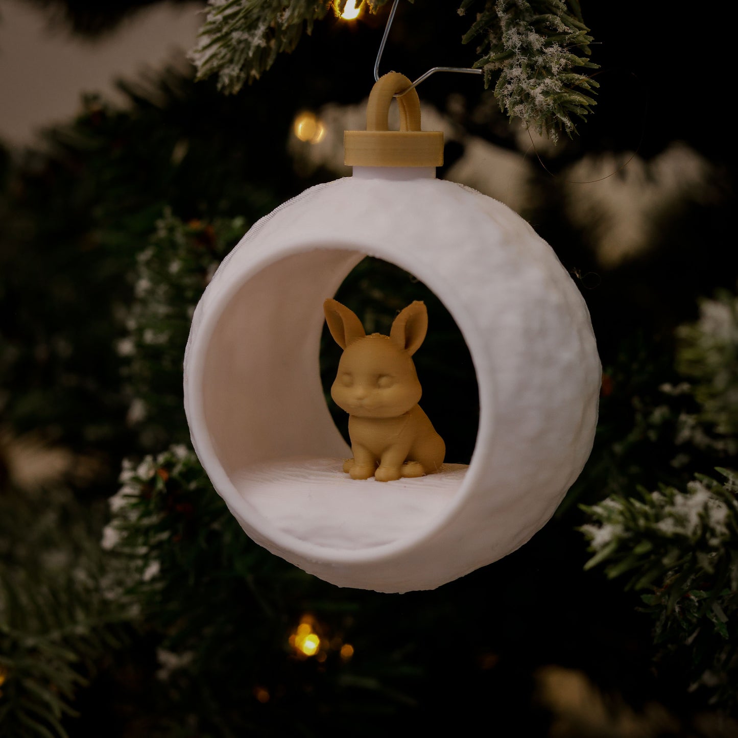 3D Dierenkerstbal - Konijn