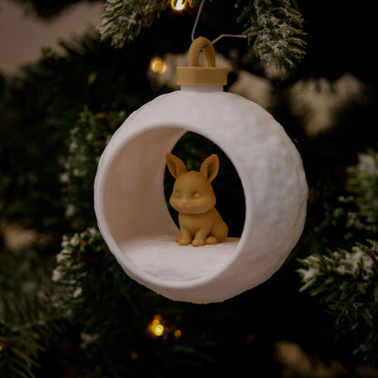 3D Dierenkerstbal - Konijn