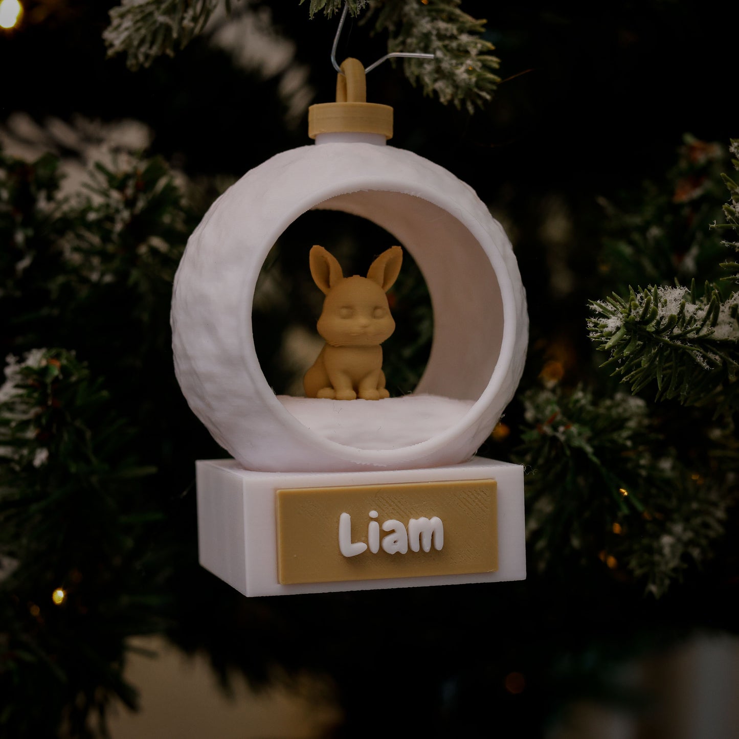 3D Dierenkerstbal - Konijn