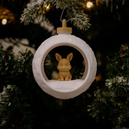 3D Dierenkerstbal - Konijn