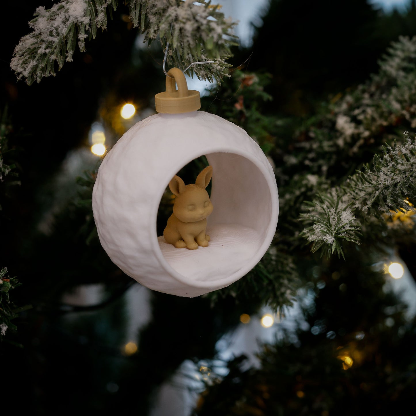 3D Dierenkerstbal - Konijn