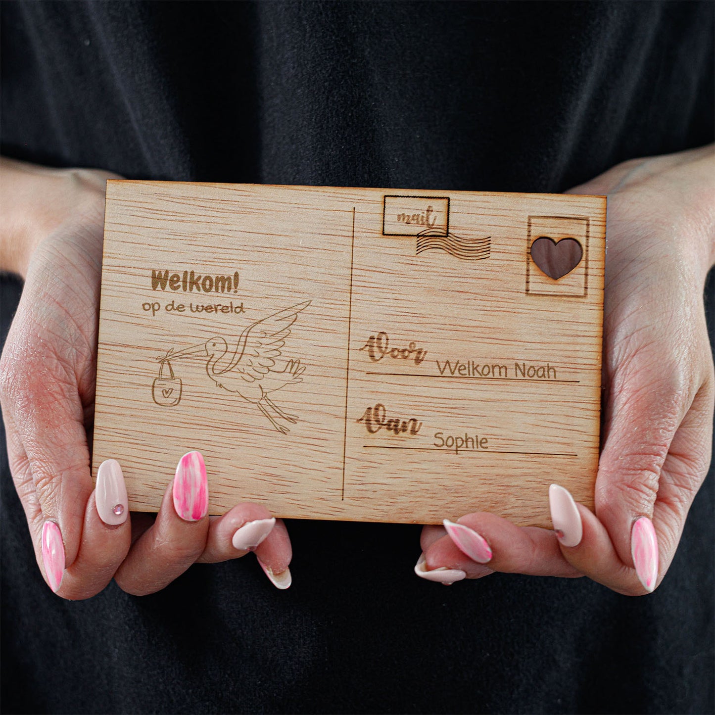 Houten kaart - Welkom! Op de wereld