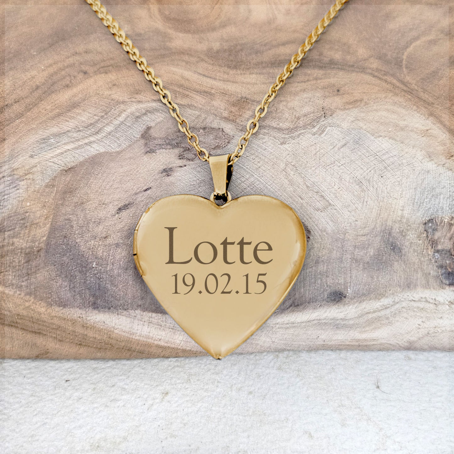 Medaillon Ketting Céleste - Naam + Datum