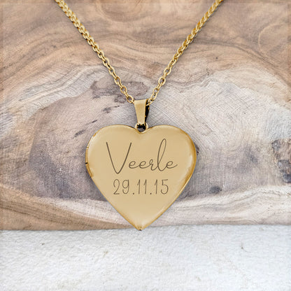 Medaillon Ketting Céleste - Naam + Datum