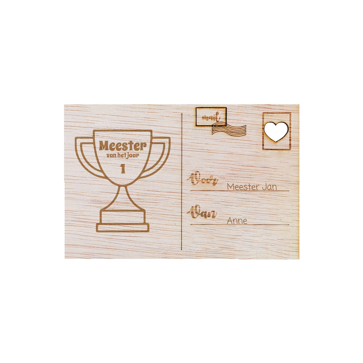 Houten kaart - Meester van het jaar