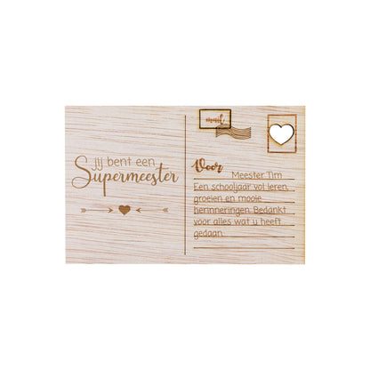 Houten kaart - Supermeester