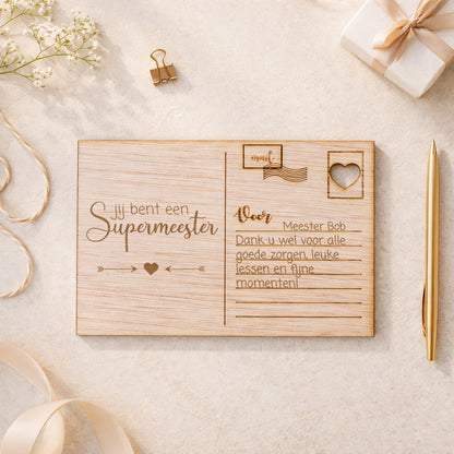 Houten kaart - Supermeester
