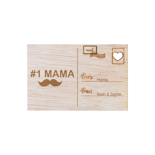 Houten kaart - #1 Mama