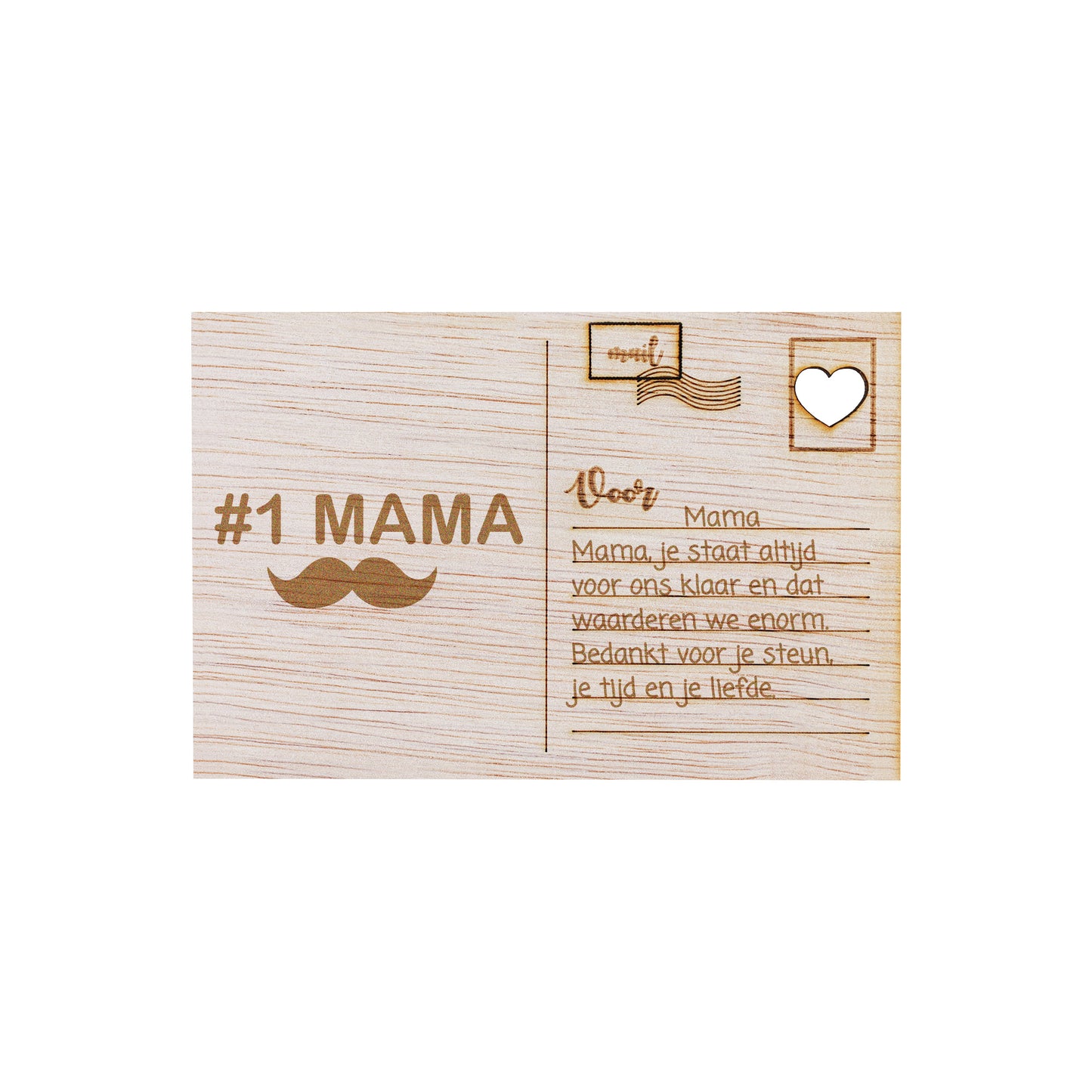 Houten kaart - #1 Mama