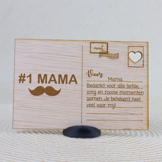 Houten kaart - #1 Mama