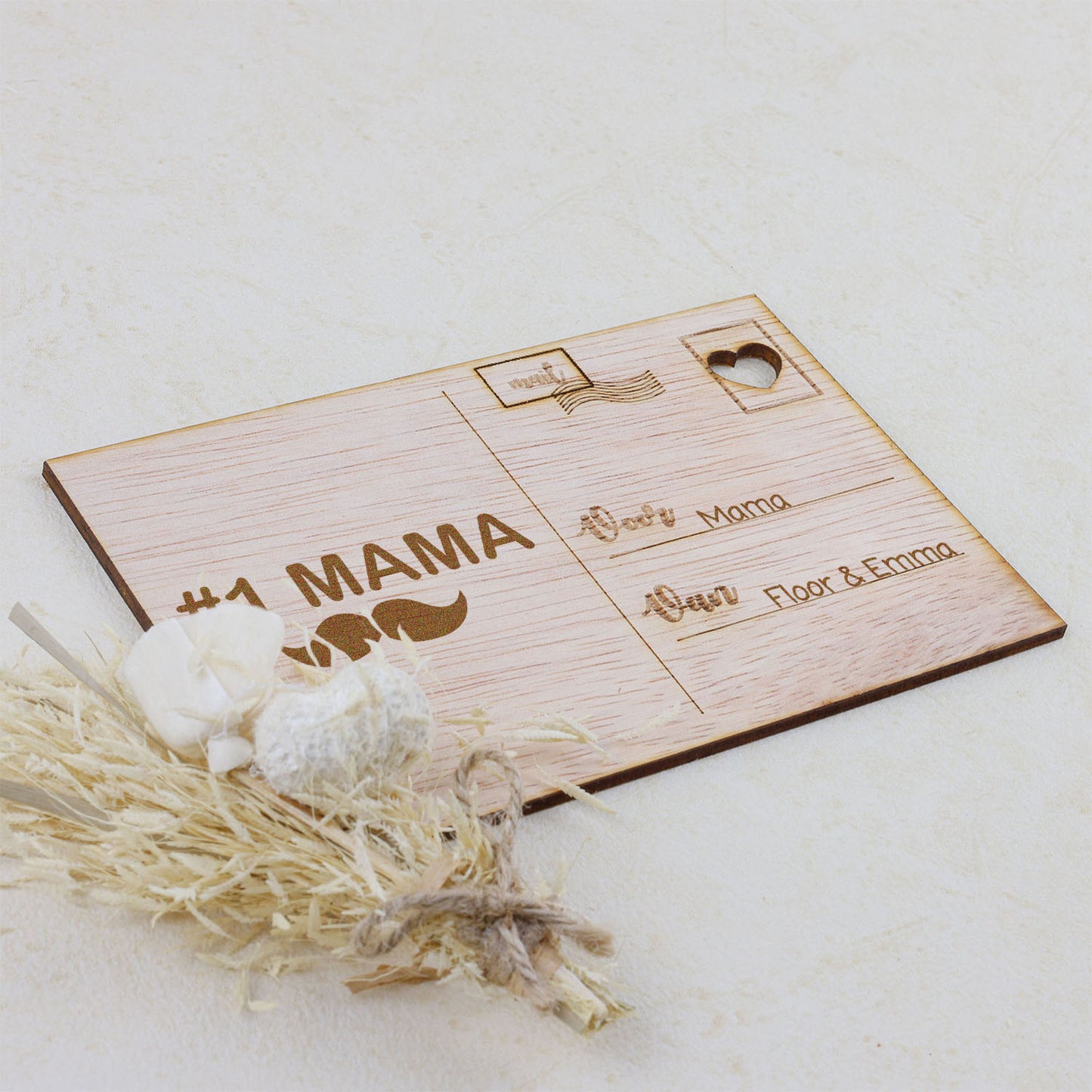 Houten kaart - #1 Mama