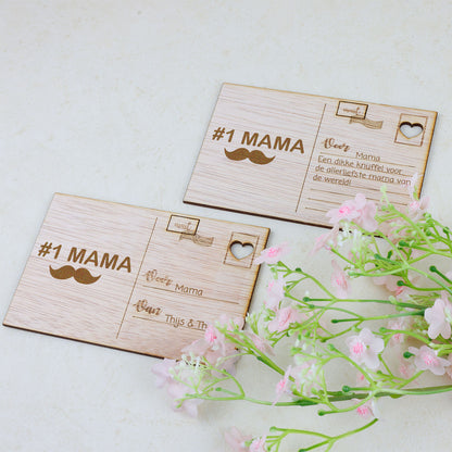 Houten kaart - #1 Mama