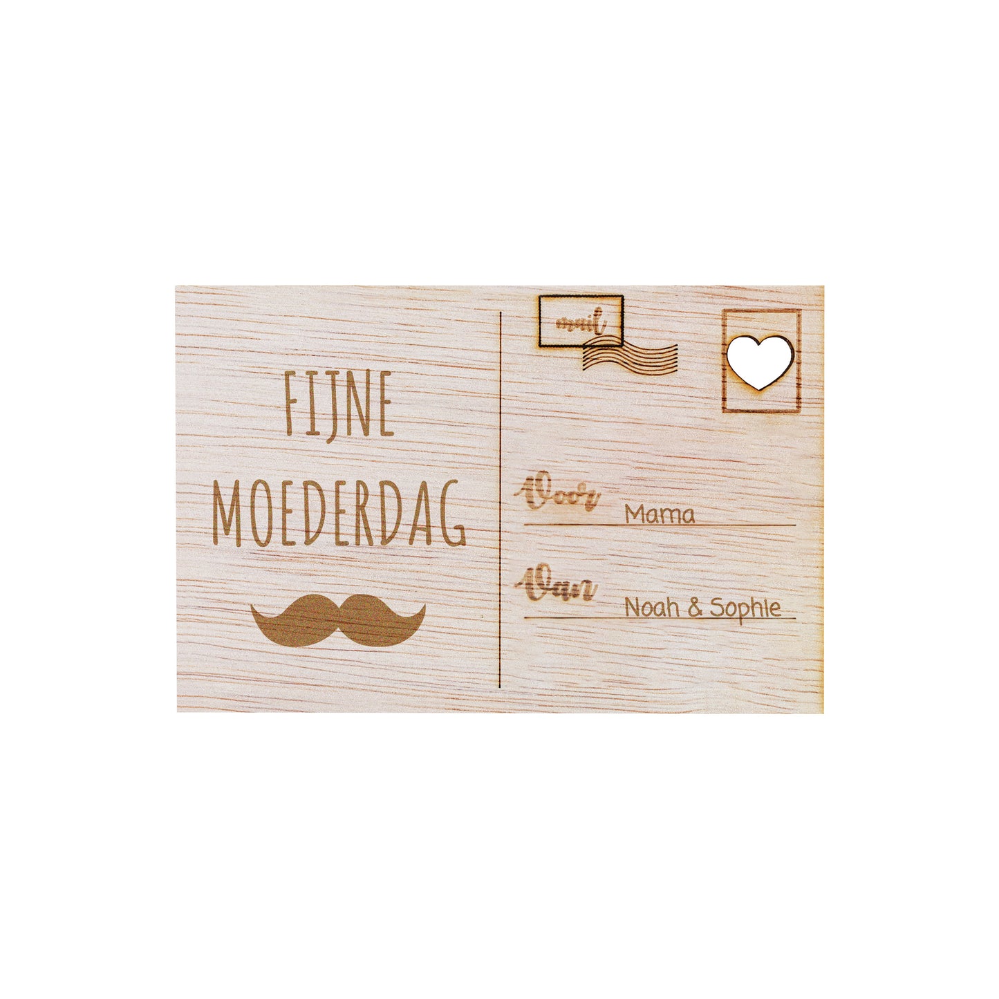 Houten kaart - Fijne Moederdag