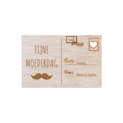 Houten kaart - Fijne Moederdag
