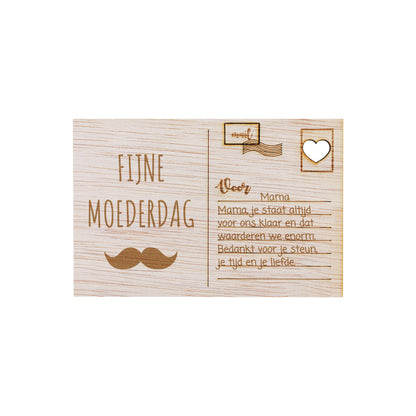 Houten kaart - Fijne Moederdag
