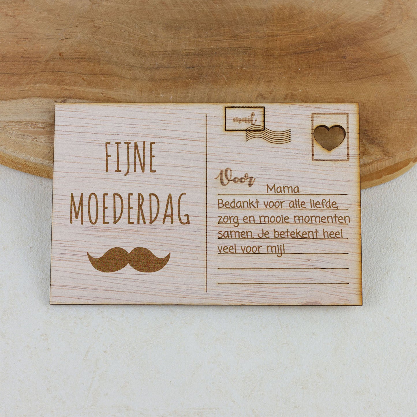 Houten kaart - Fijne Moederdag