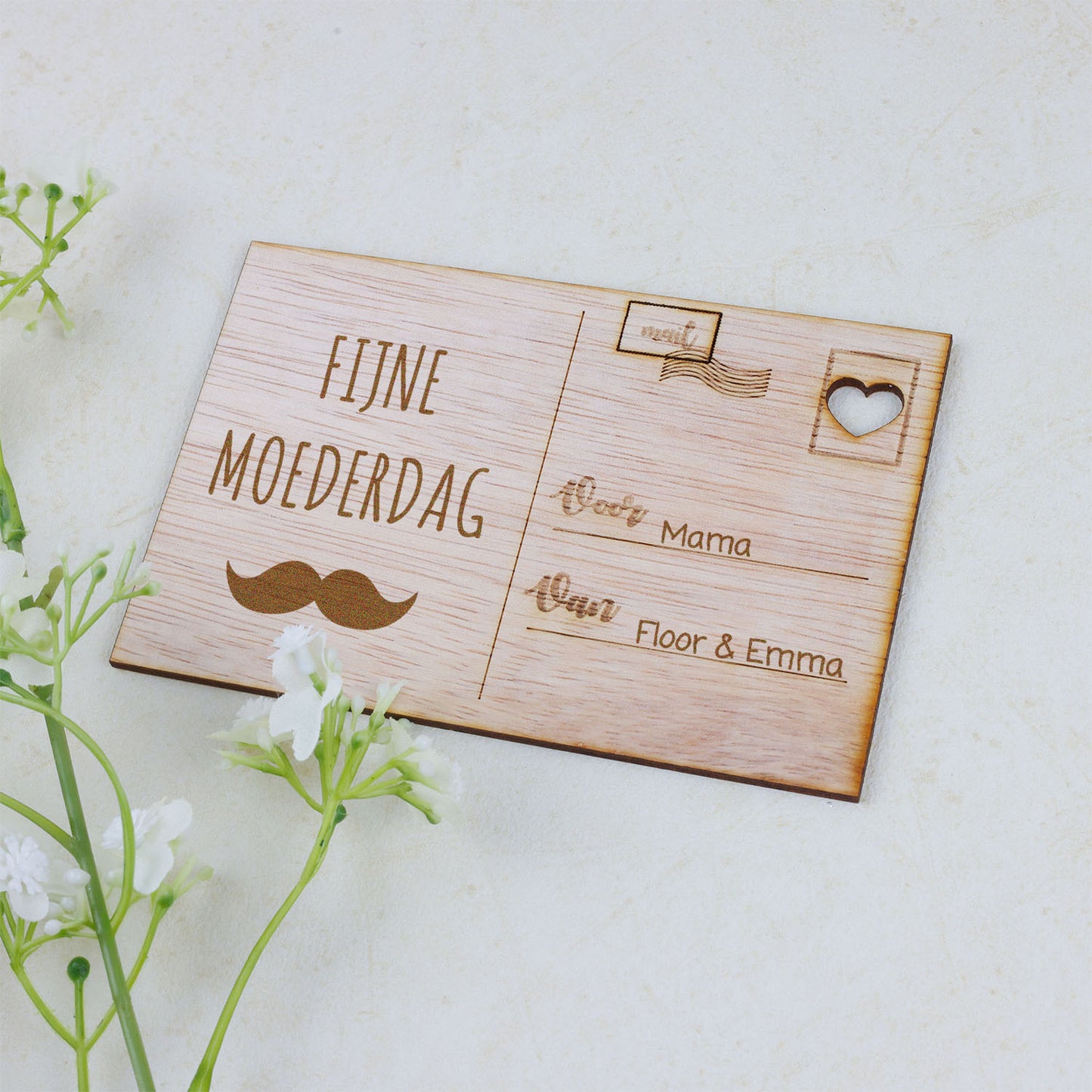 Houten kaart - Fijne Moederdag