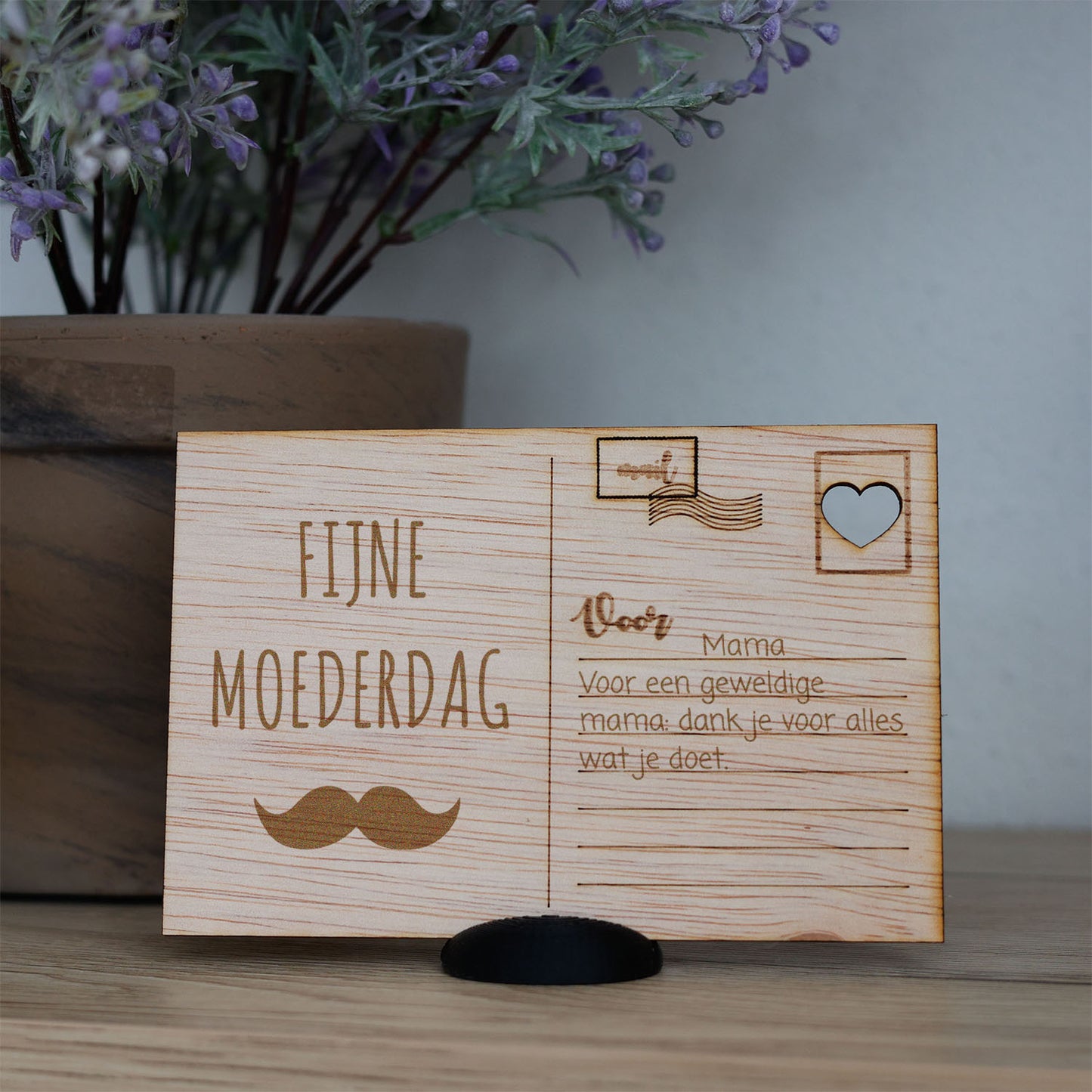 Houten kaart - Fijne Moederdag