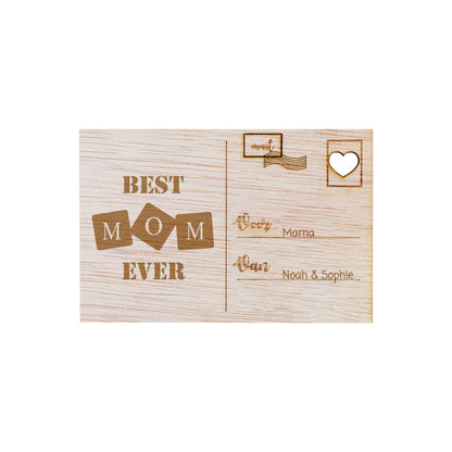 Houten kaart - Best MOM ever