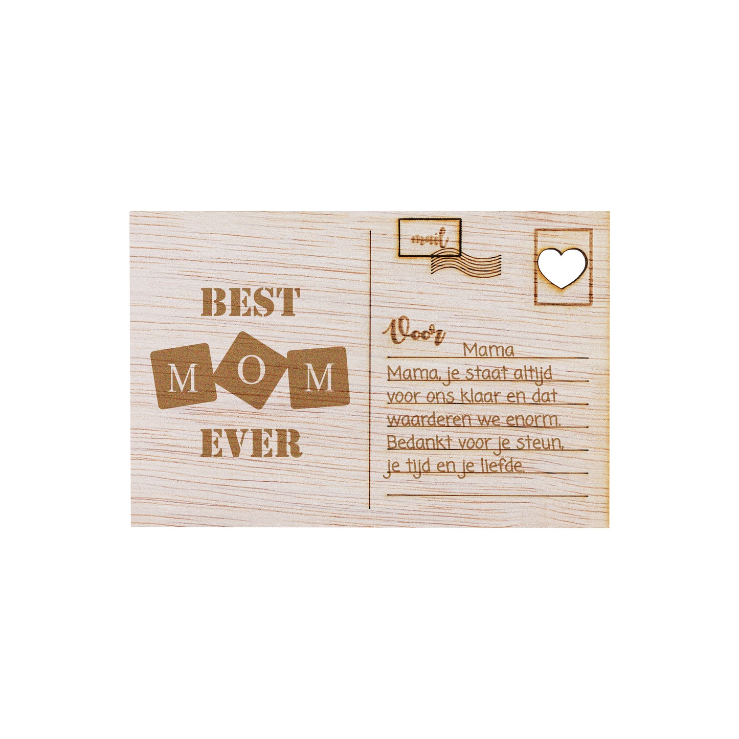 Houten kaart - Best MOM ever