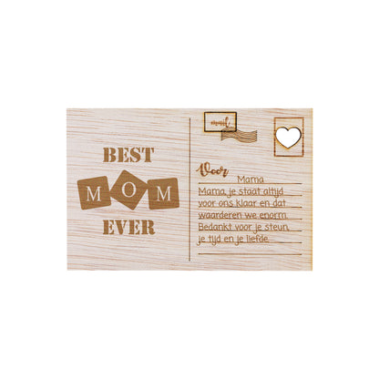Houten kaart - Best MOM ever