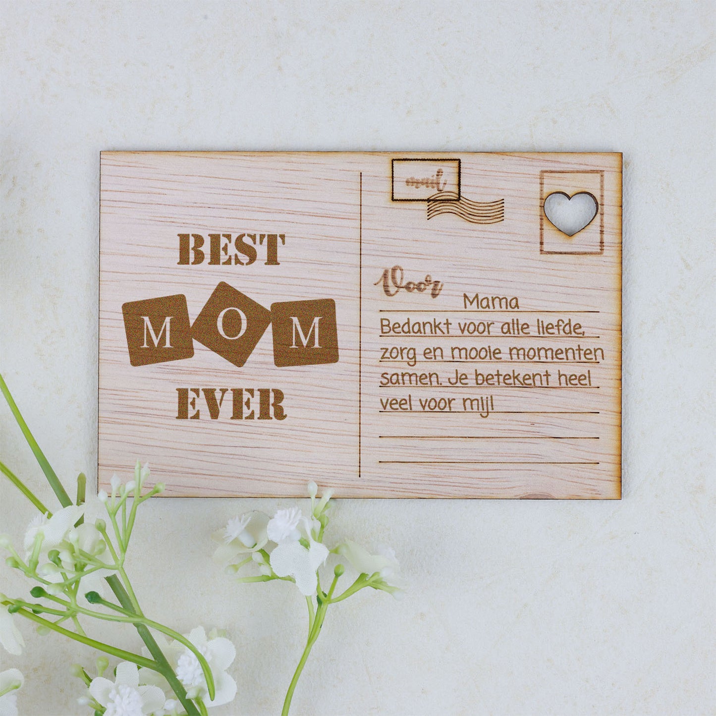 Houten kaart - Best MOM ever