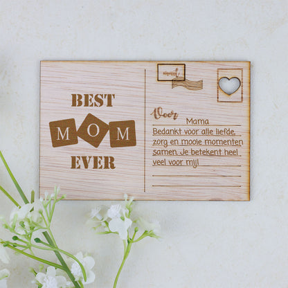 Houten kaart - Best MOM ever