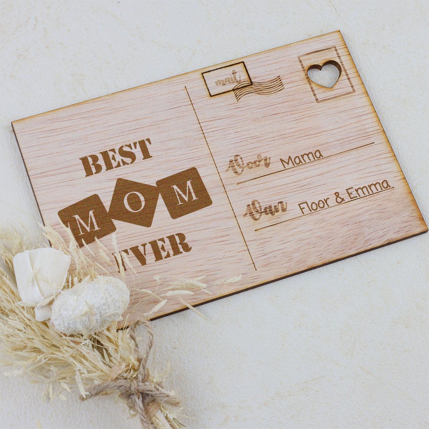 Houten kaart - Best MOM ever