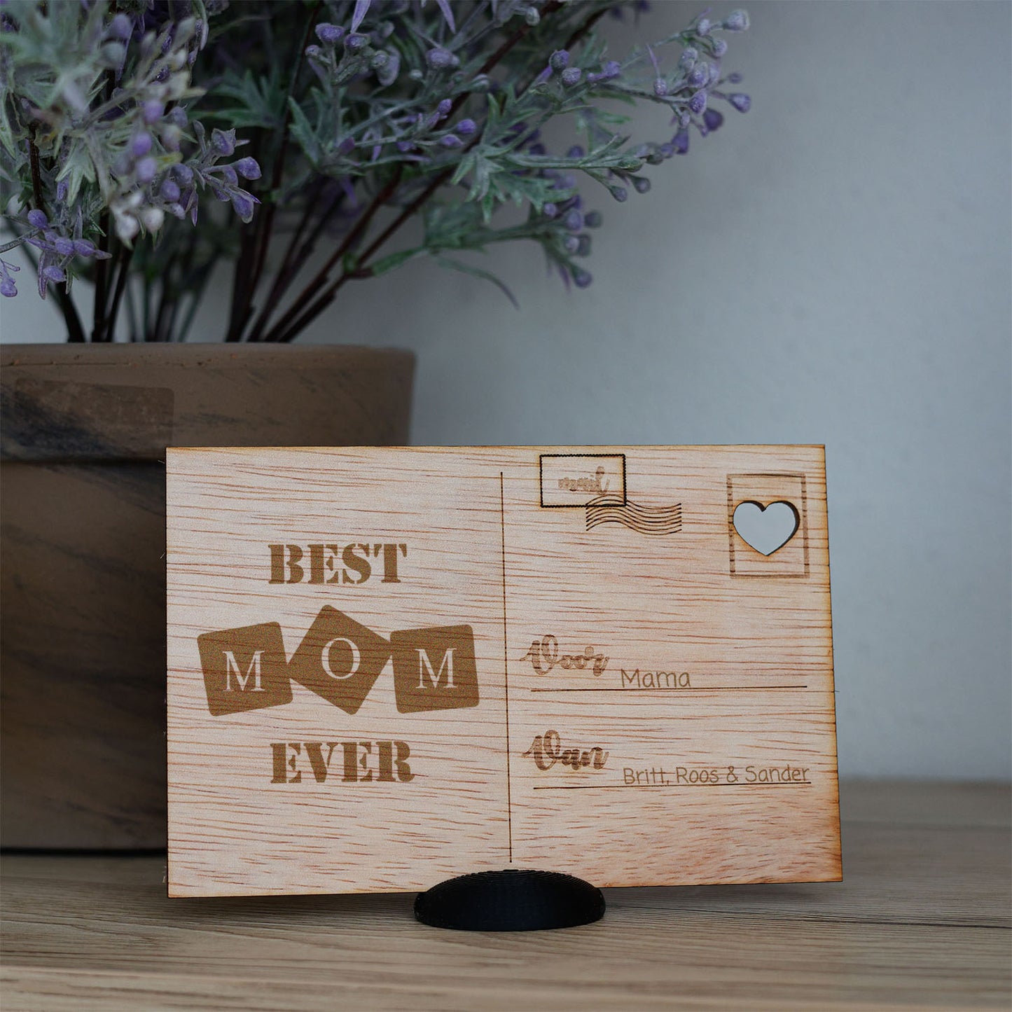 Houten kaart - Best MOM ever