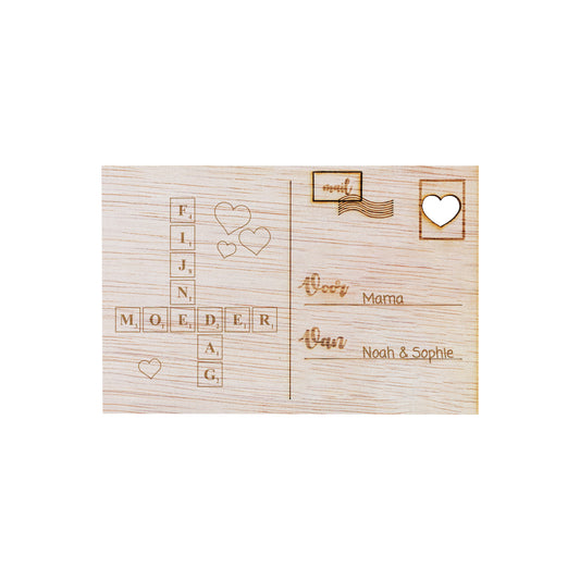 Houten kaart - Moederdag Puzzel