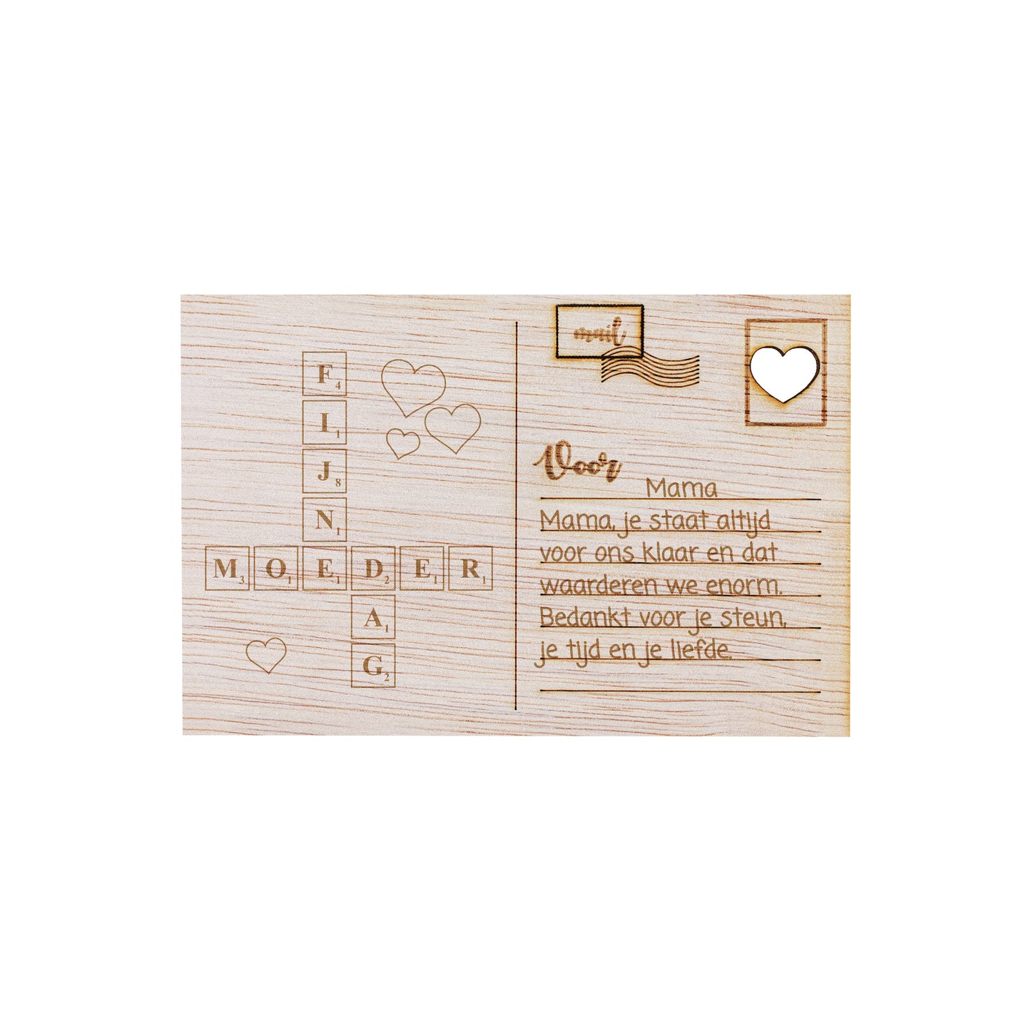 Houten kaart - Moederdag Puzzel