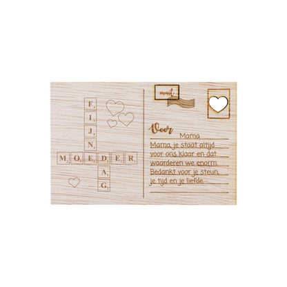Houten kaart - Moederdag Puzzel