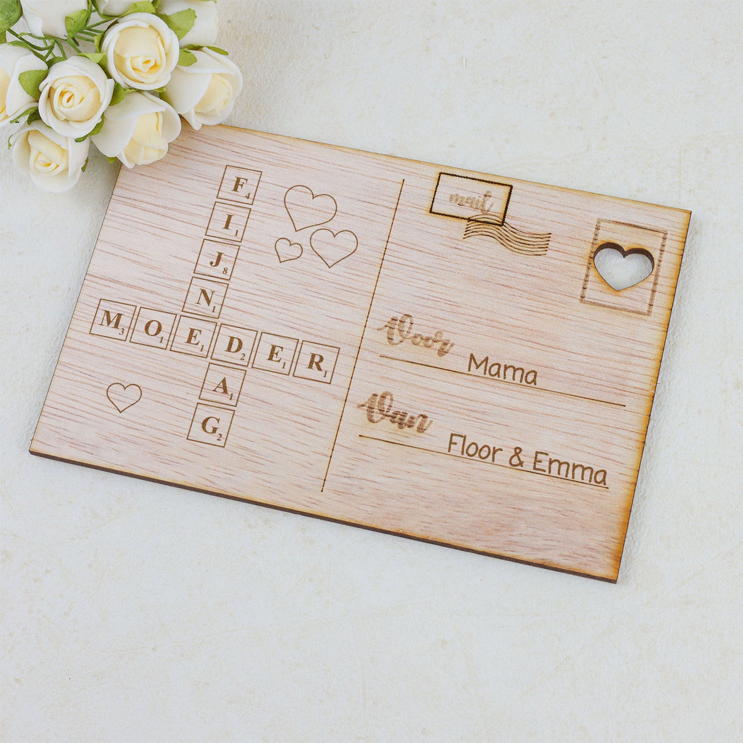 Houten kaart - Moederdag Puzzel