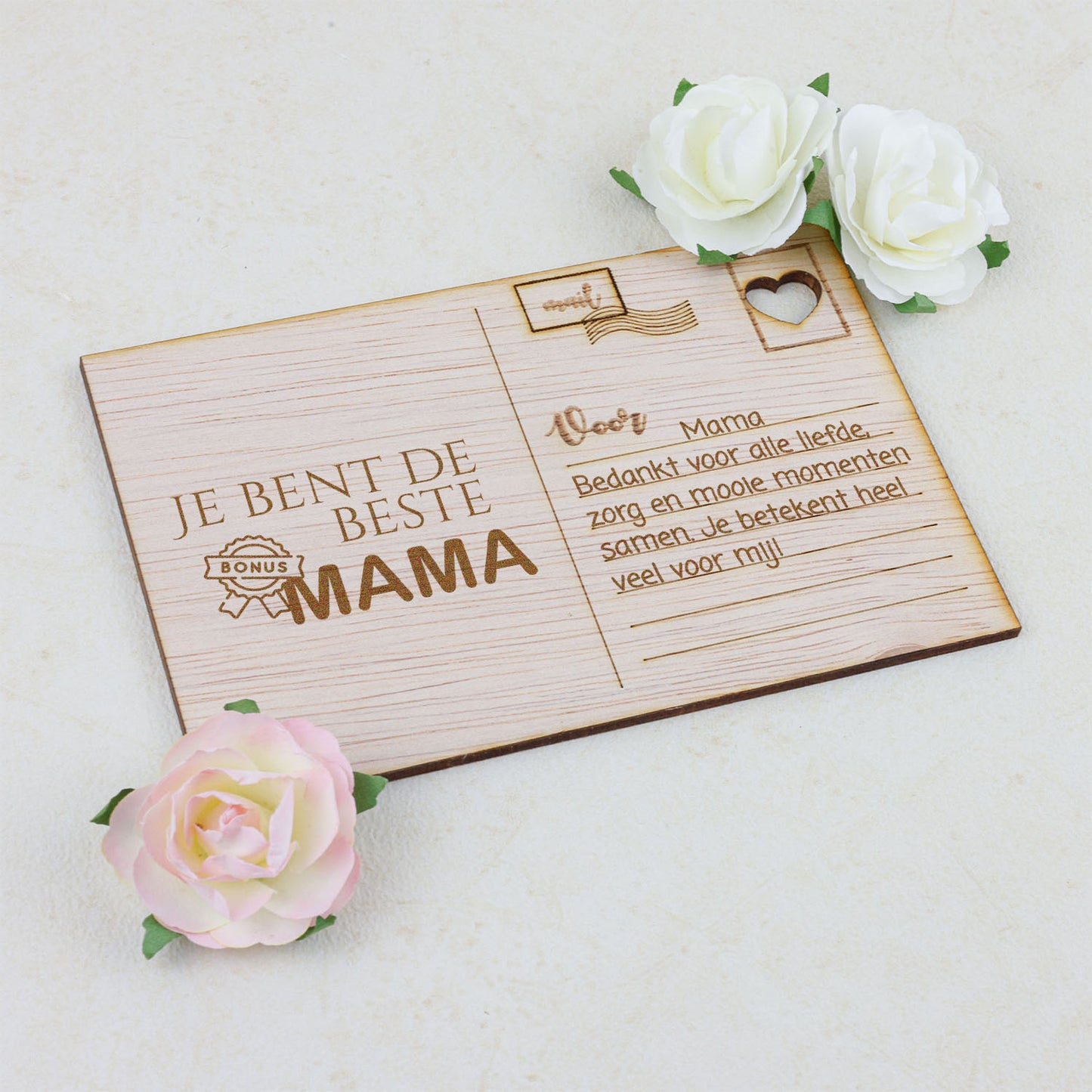 Houten kaart - Jij bent de beste (bonus) MAMA