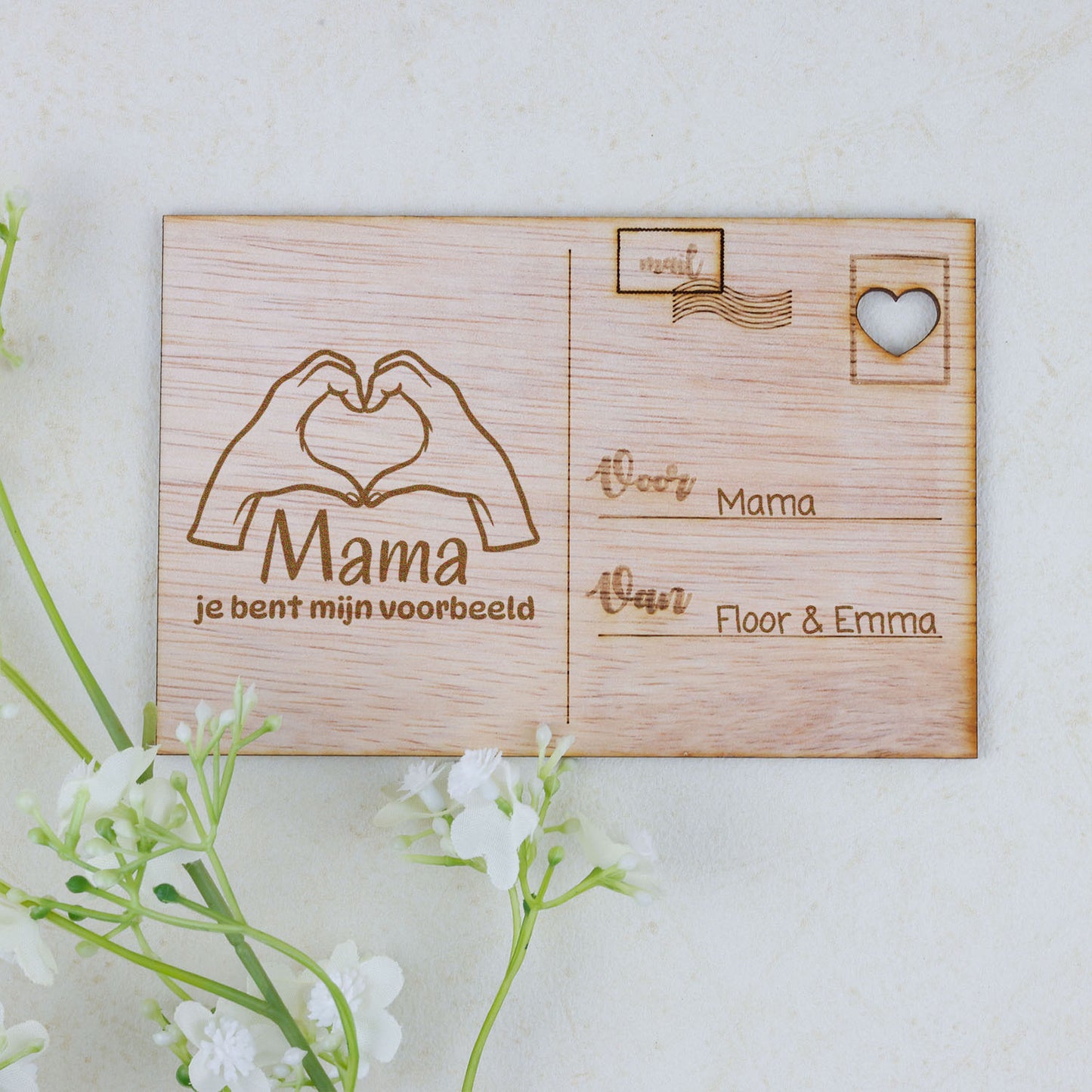 Houten kaart - Mama, jij bent mijn voorbeeld