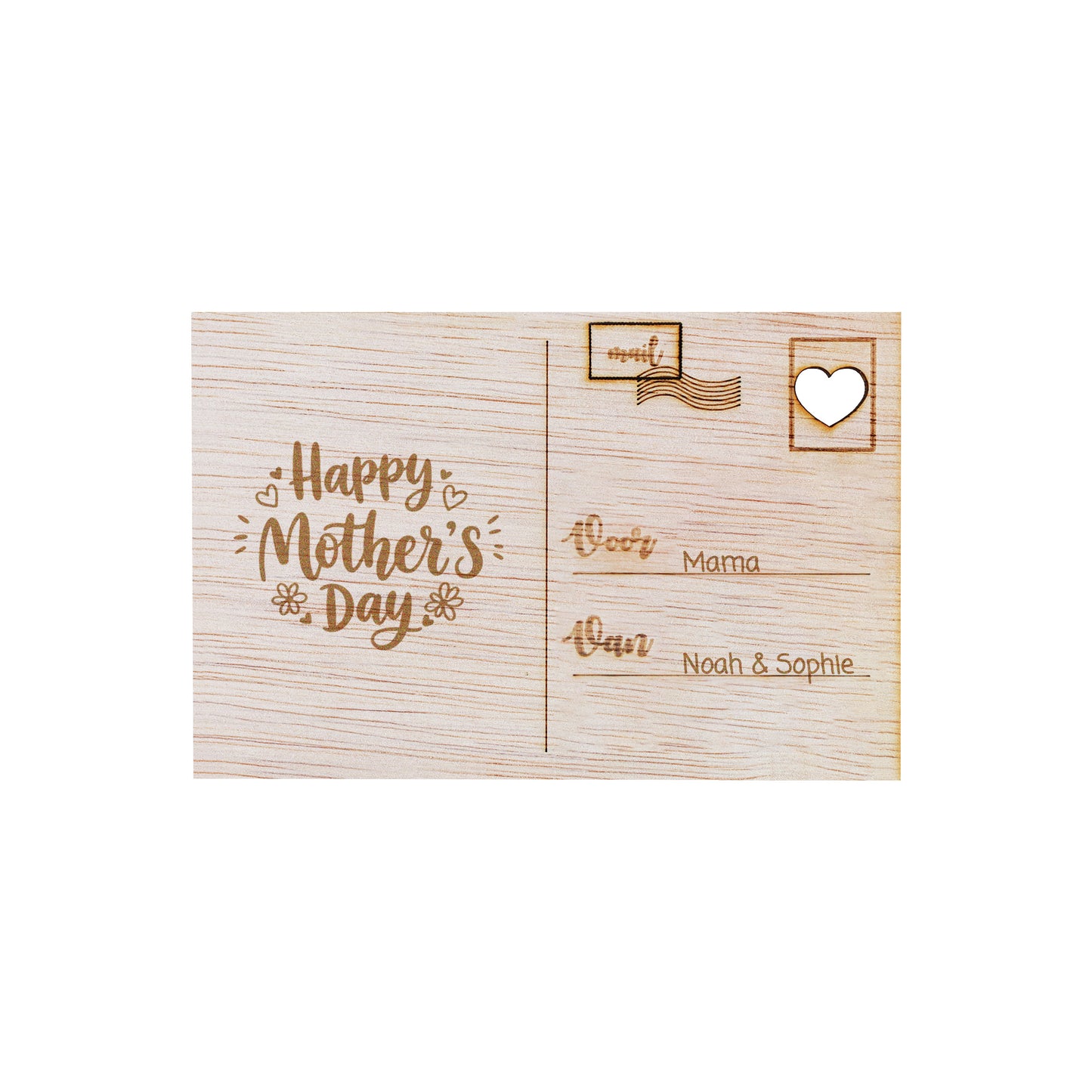 Houten kaart - Happy Mothersday