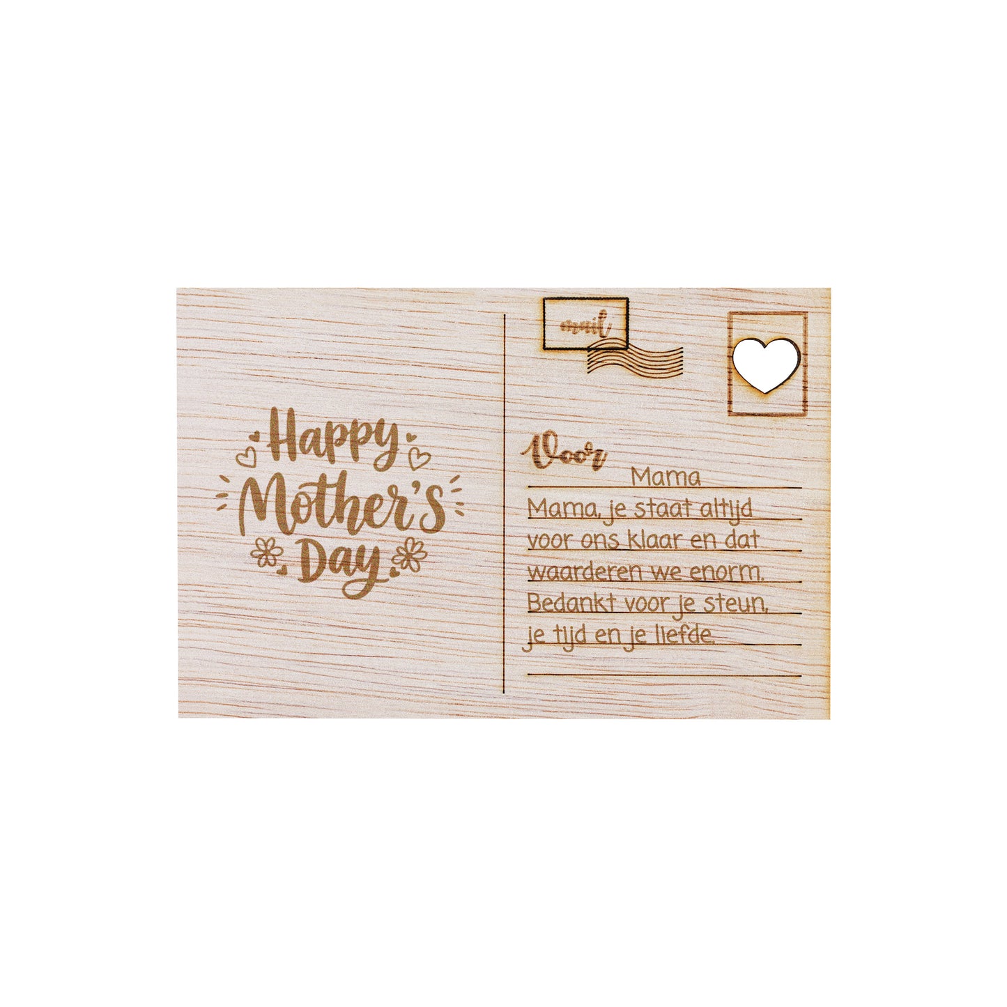 Houten kaart - Happy Mothersday