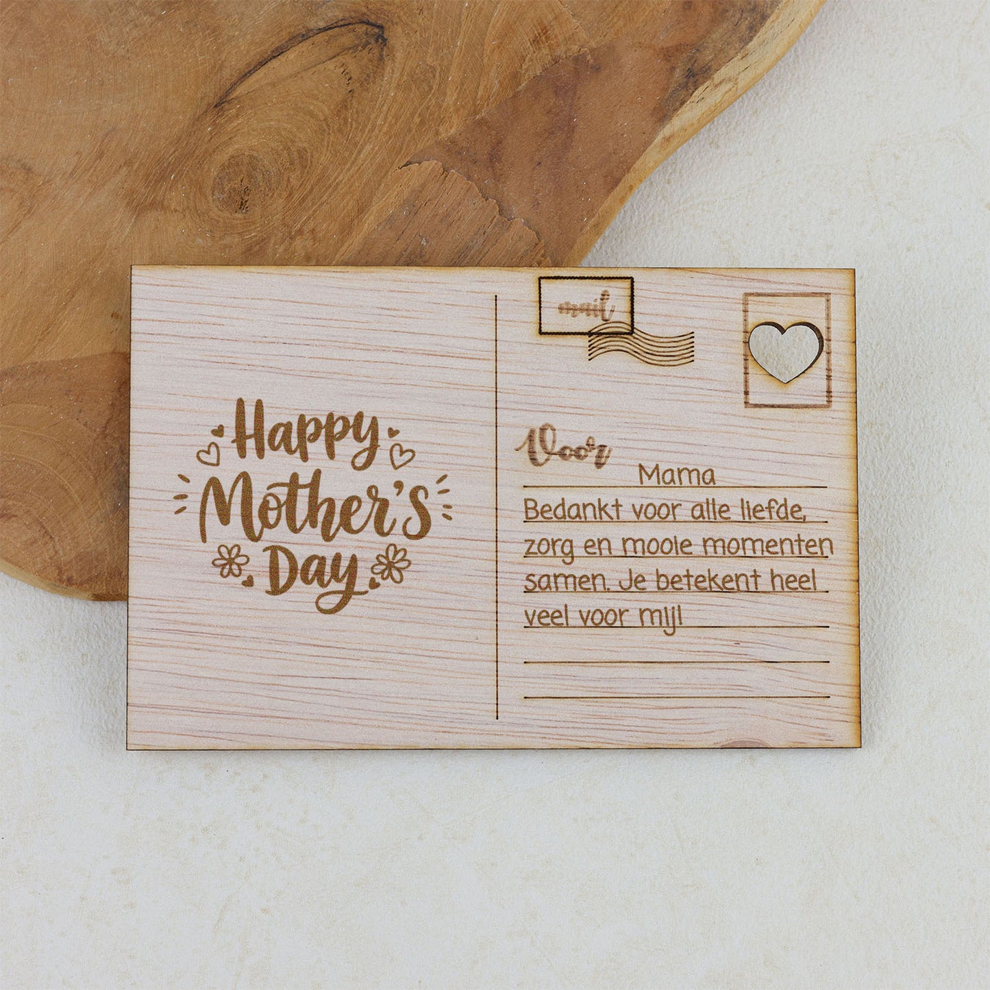 Houten kaart - Happy Mothersday