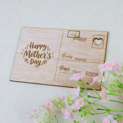Houten kaart - Happy Mothersday