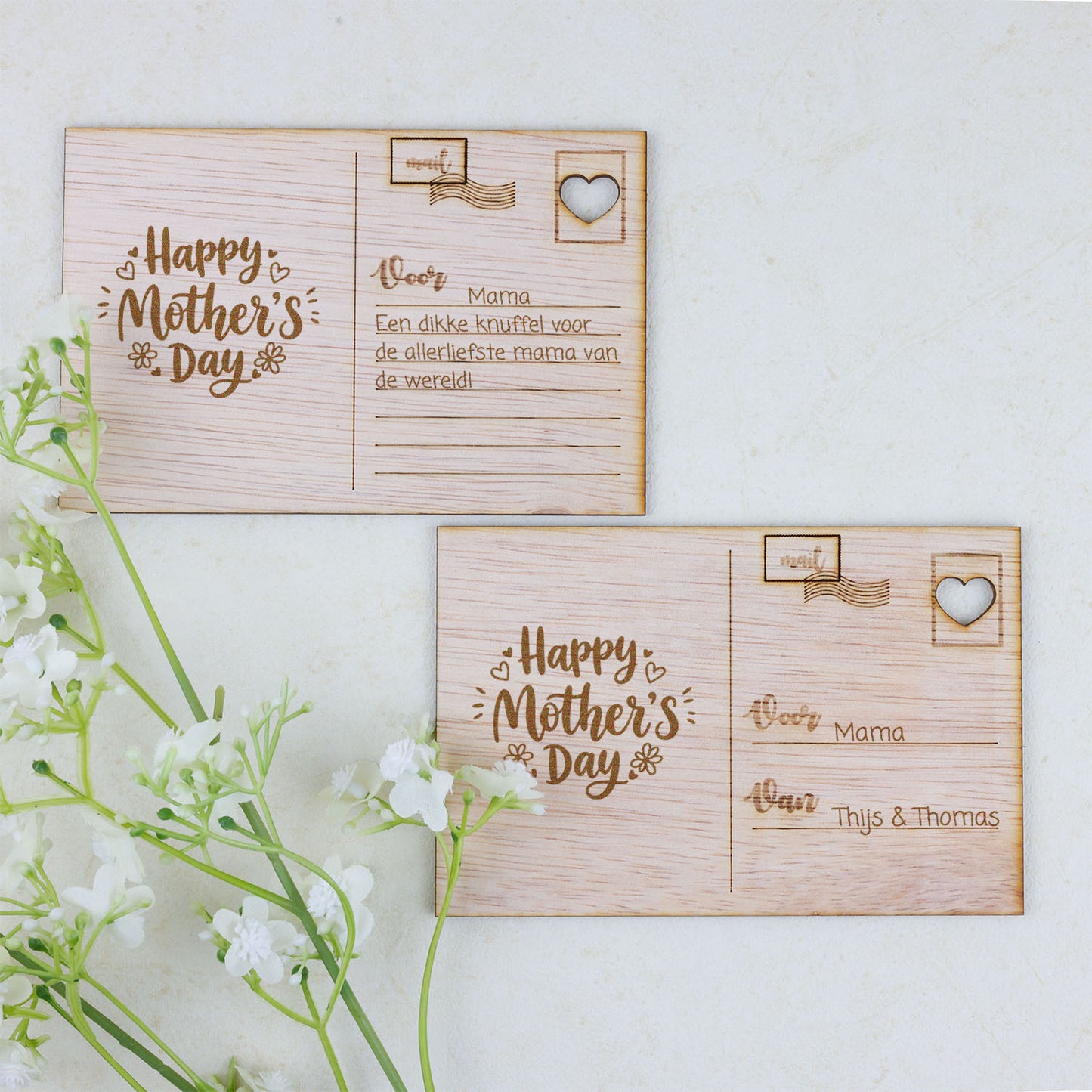 Houten kaart - Happy Mothersday