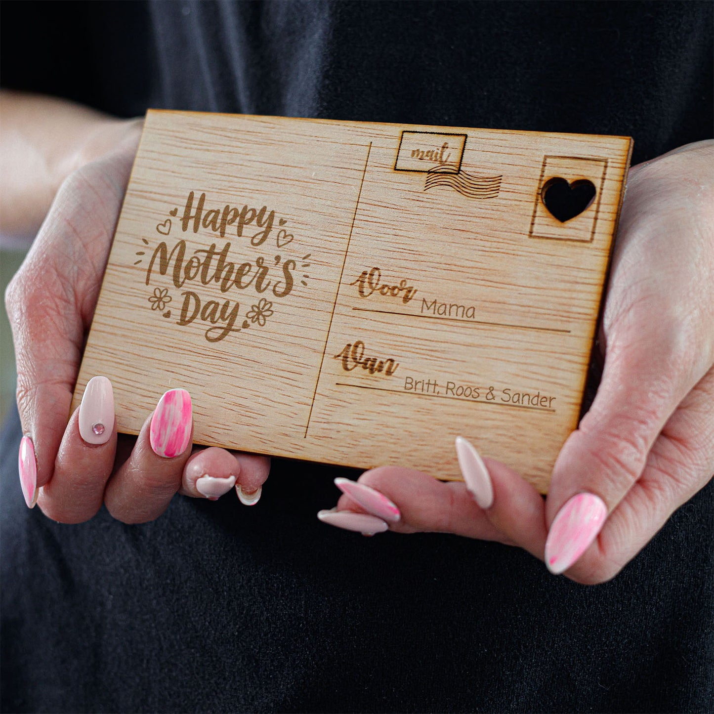 Houten kaart - Happy Mothersday