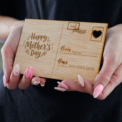 Houten kaart - Happy Mothersday