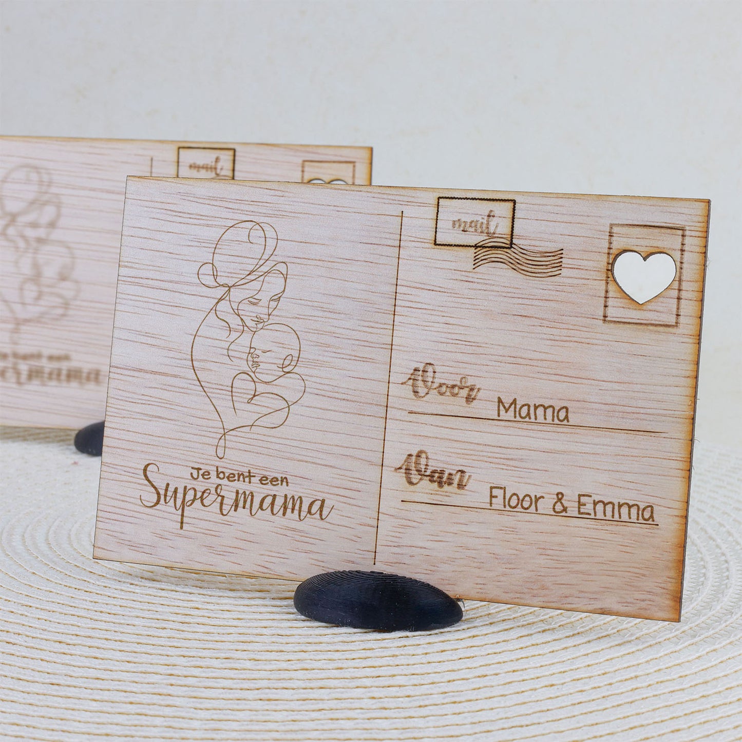 Houten kaart - Jij bent een supermama