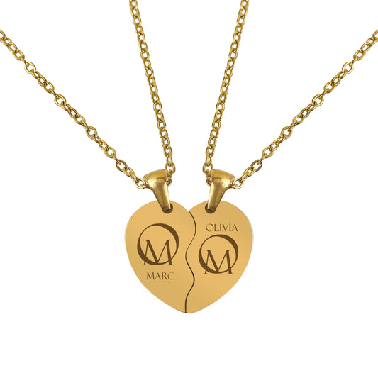 Vriendschapsketting Violette - Naamlogo Koppel Luxe