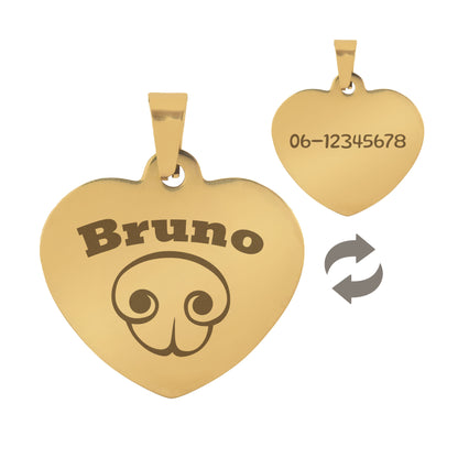 Hondenpenning Hartje - Neus ID