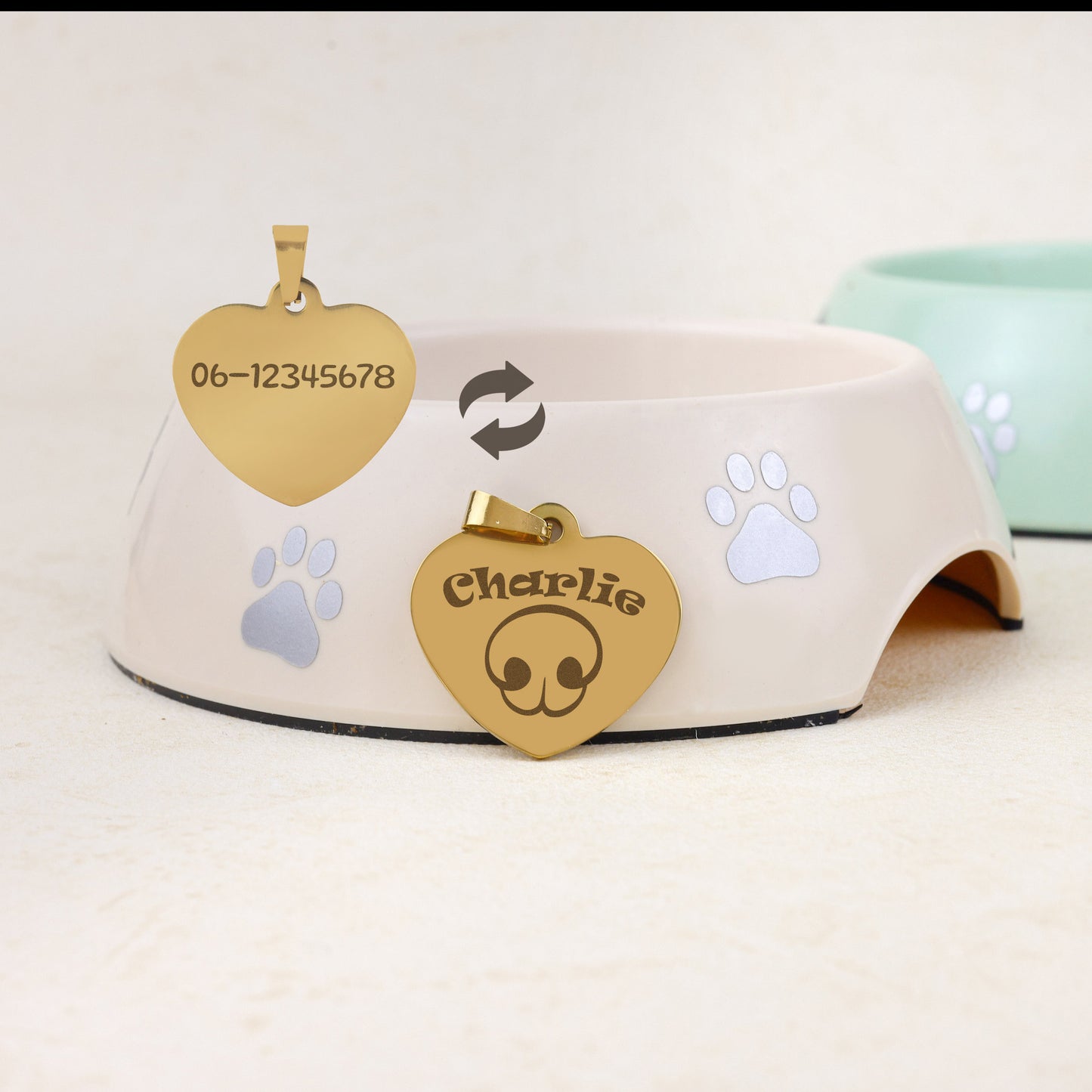 Hondenpenning Hartje - Neus ID