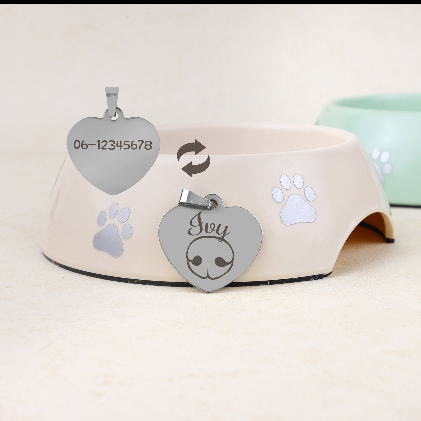 Hondenpenning Hartje - Neus ID